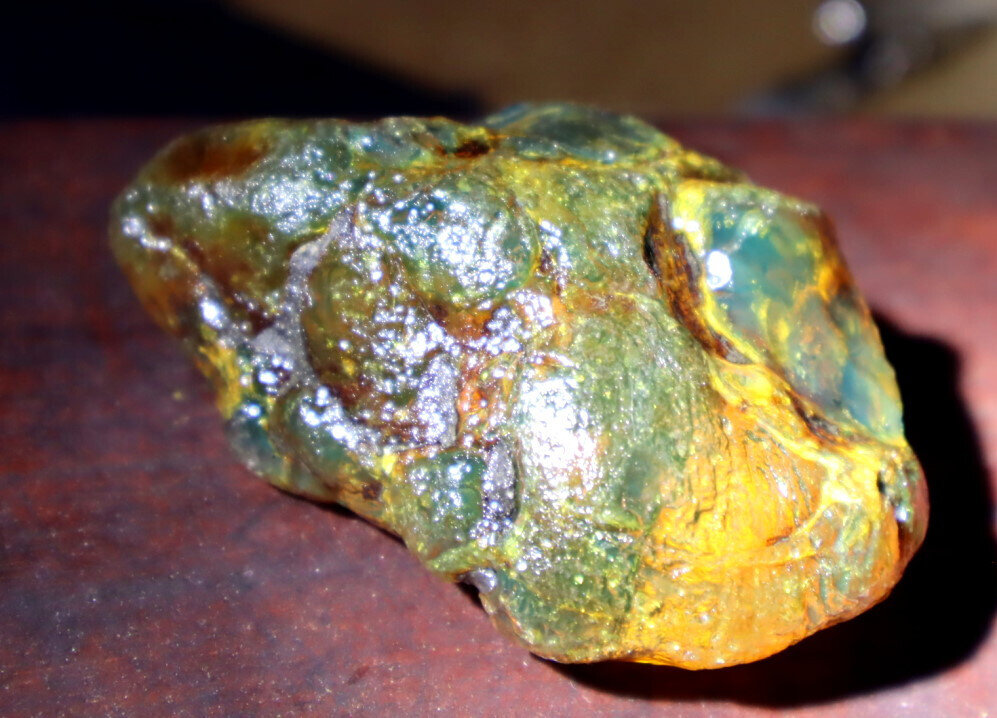 Excellent Natural Dominican Crystal Clear Green Blue Amber Rough Specimen 31gram – photo 8