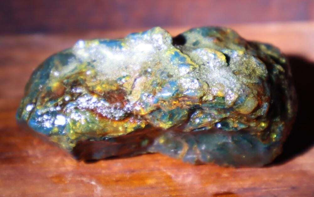 Natural Dominican Clear with inclusions Deep Blue Green Amber Rough Specimen – photo 6