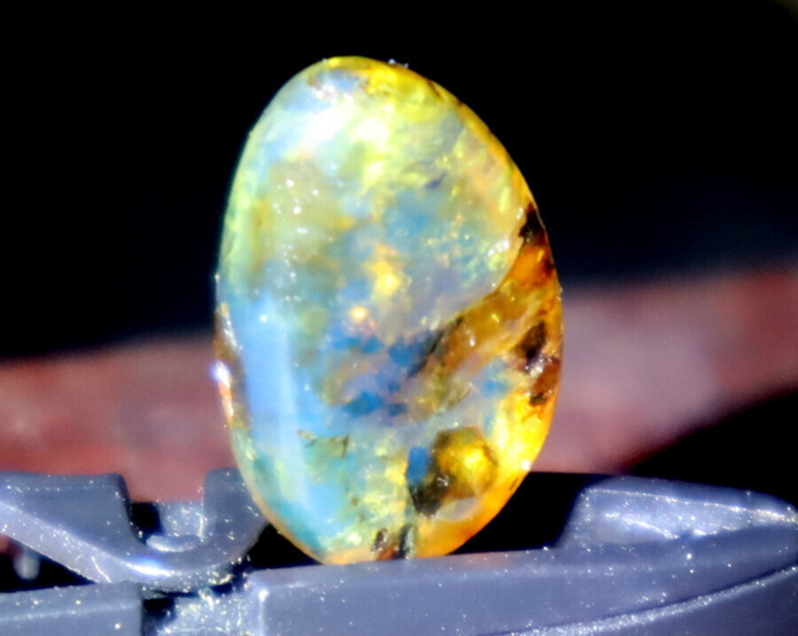 Charming Dominican Clear Sky Blue Amber Polished Stone 17mm FREE DRILLING – photo 4