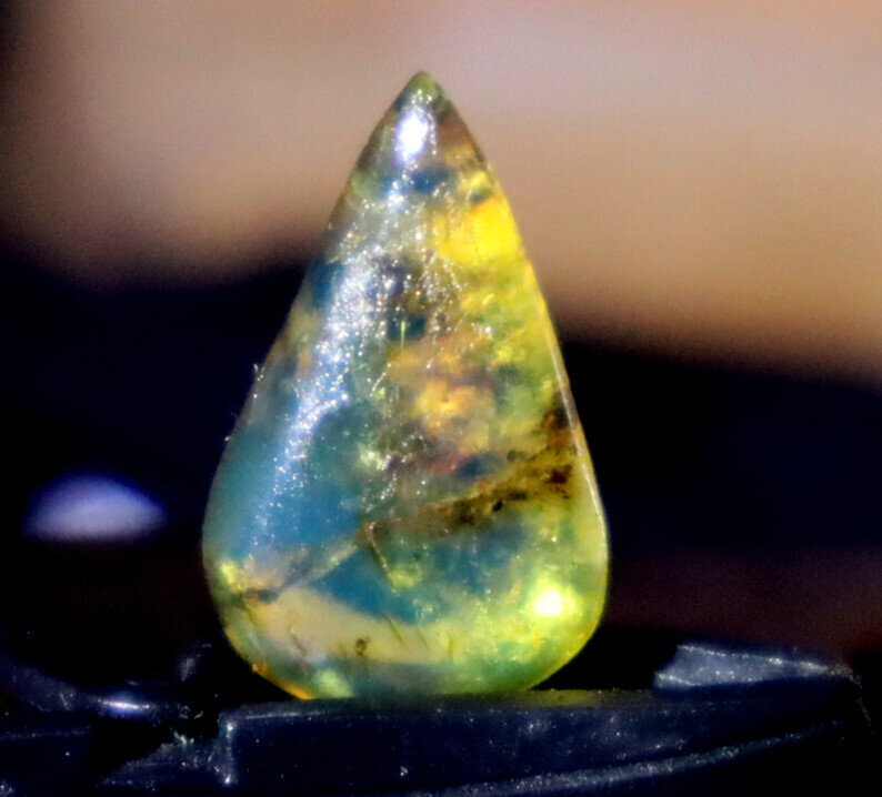 Dominican Clear Light Blue Amber Polished Stone 19mm FREE DRILLING – photo 5