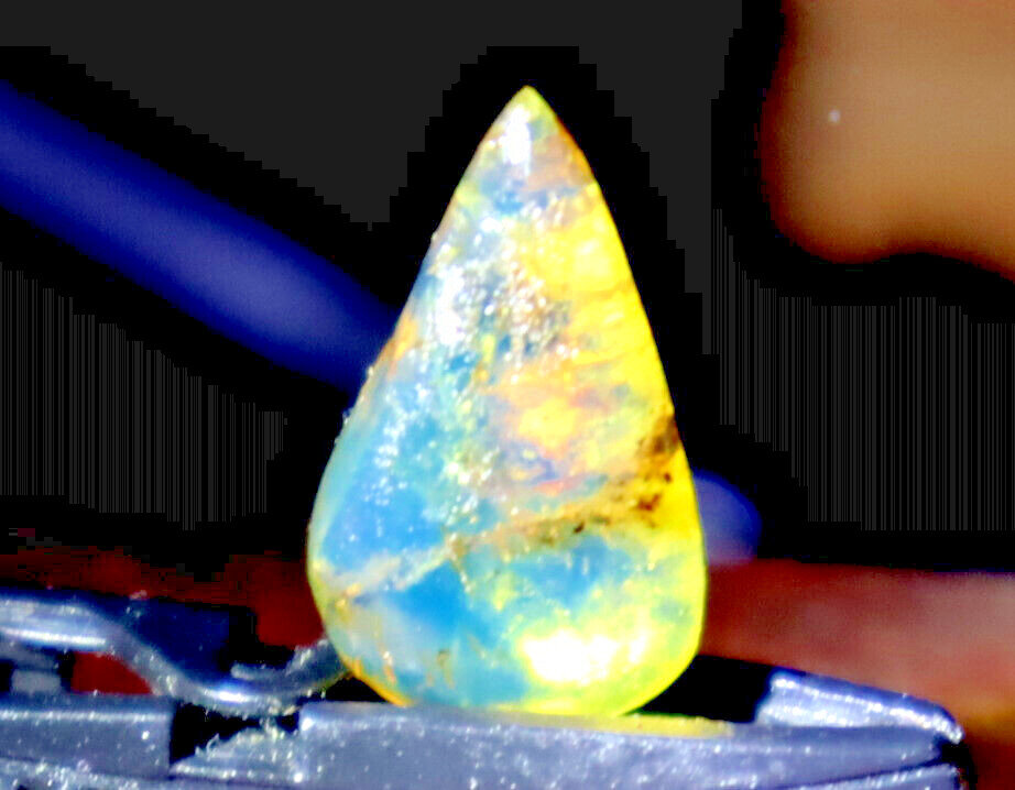 Dominican Clear Light Blue Amber Polished Stone 19mm FREE DRILLING – photo 6