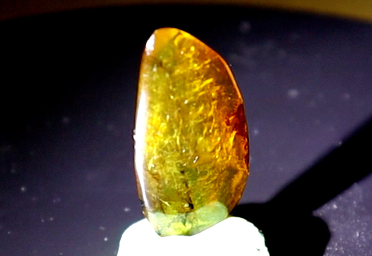 Beautiful Natural Dominican Clear Orange Green Amber Polish FREE DRILLING & Bail – photo 5