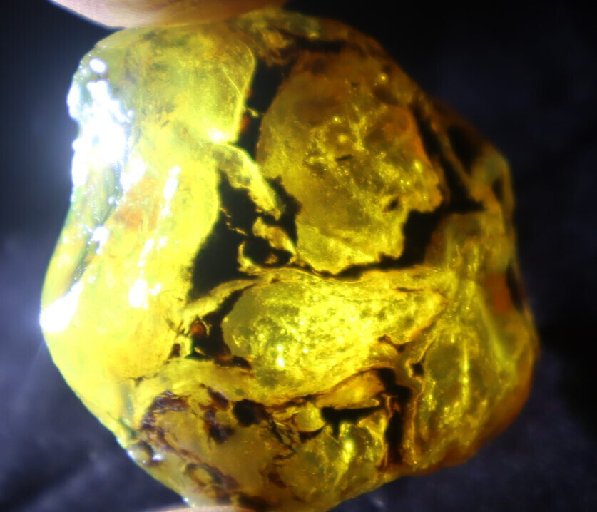 Finest Natural Dom. Crystal Clear Yellow Green Amber Rough Specimen 43mm 18.6g – photo 7