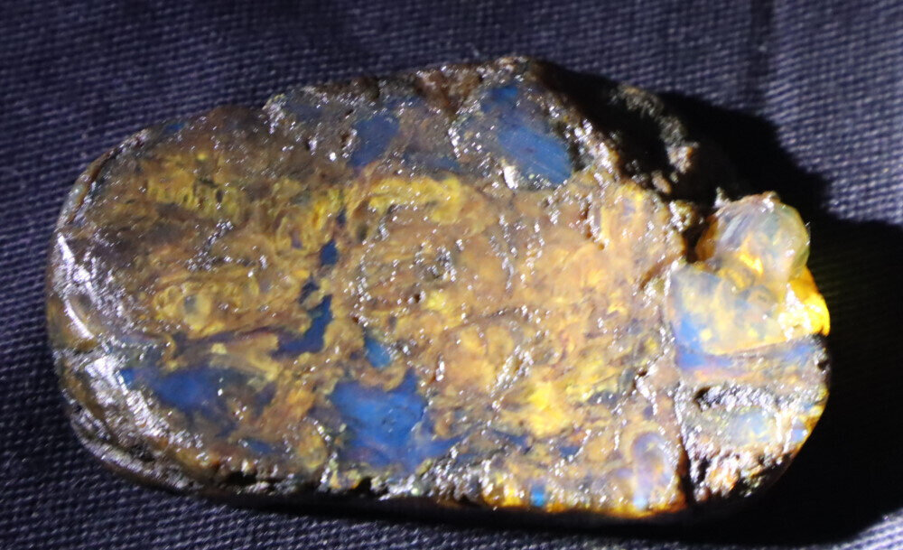 Natural Translucent Blue Butterscotch Amber Slab Slice Specimen 50mm 12grams – photo 7