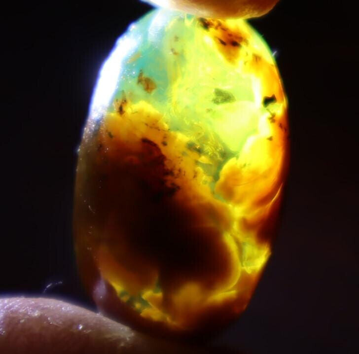 Charming Design Natural Sky Blue Amber Oval Cabochon 28mm – photo 8