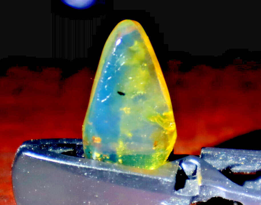 Lovely Natural Dominican Clear Sky Blue Amber Polished Stone 20mm free drill – photo 4