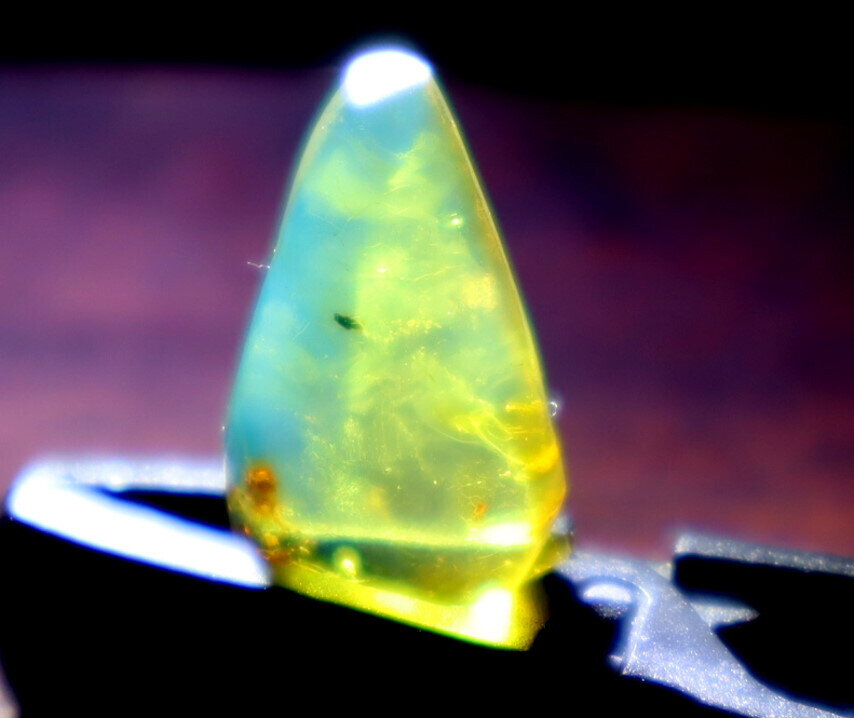 Lovely Natural Dominican Clear Sky Blue Amber Polished Stone 20mm free drill – photo 9