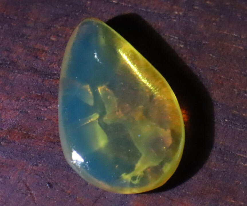 Exquisite Natural Dominican Clear Light Blue Amber Polished Stone 22mm – photo 6