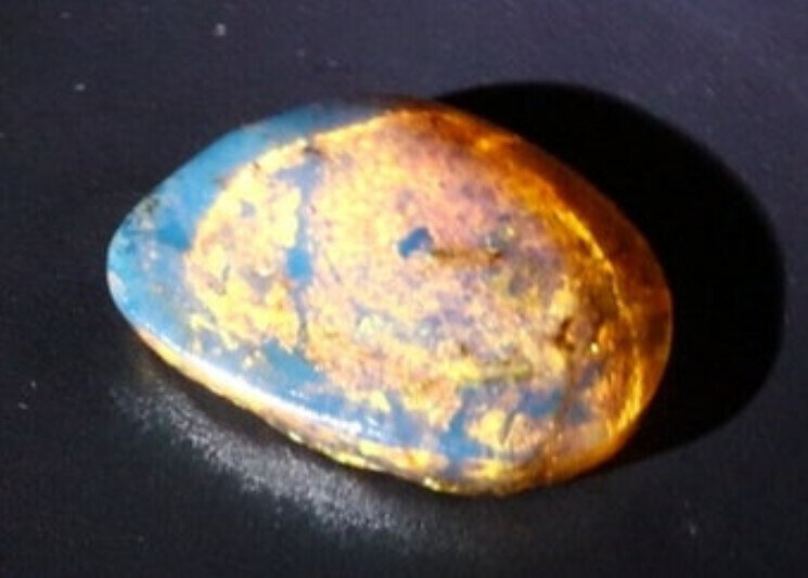Exquisite Natural Dominican Clear Sky Blue Amber Polished Stone 28mm 15CT – photo 5