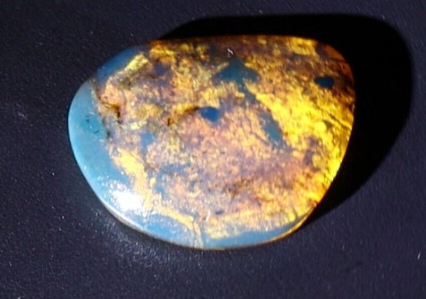 Exquisite Natural Dominican Clear Sky Blue Amber Polished Stone 28mm 15CT – photo 8