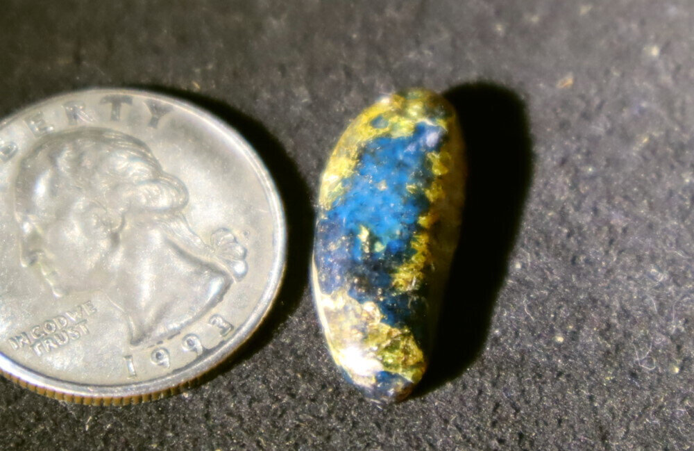 Translucent Dominican Blue Amber Polished Stone 24mm free drilling – photo 9