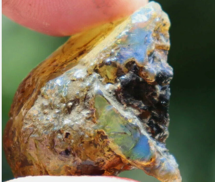 Exquisite Natural Dominican Clear Blue Amber Rough Specimen 38mm 5.5g – photo 4