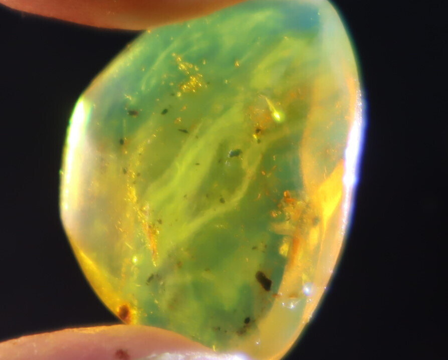 Charming Nat Dominican Clear Light Blue Amber Polished 24mm Stone free drilling – photo 7