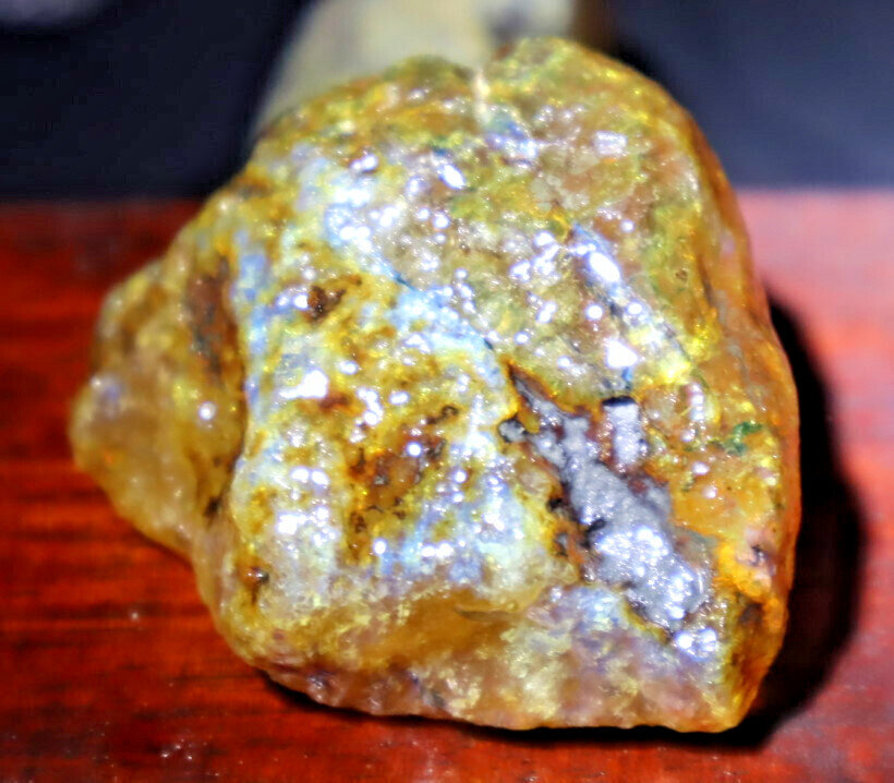 Natural Dominican Crystal Clear Light Blue Yellow Amber Rough Specimen 45mm 21g – photo 5