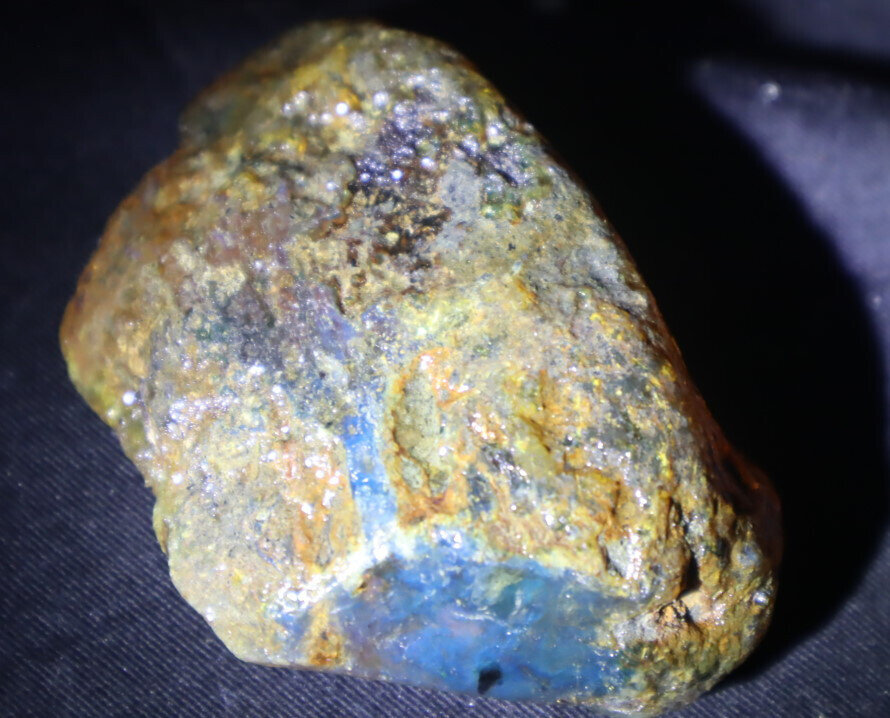 Beautiful Natural Dominican Clear Yellow Blue Amber Rough Specimen 73mm 44.5g – photo 6