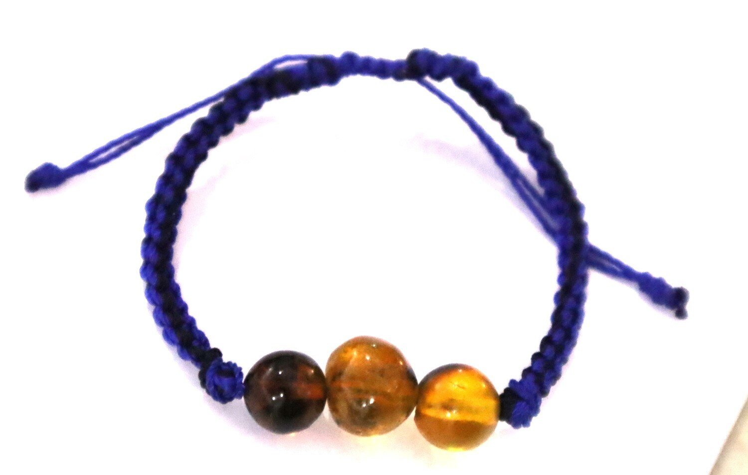 Beautiful Natural Translucent Orange Amber Bracelet adjustable – photo 6