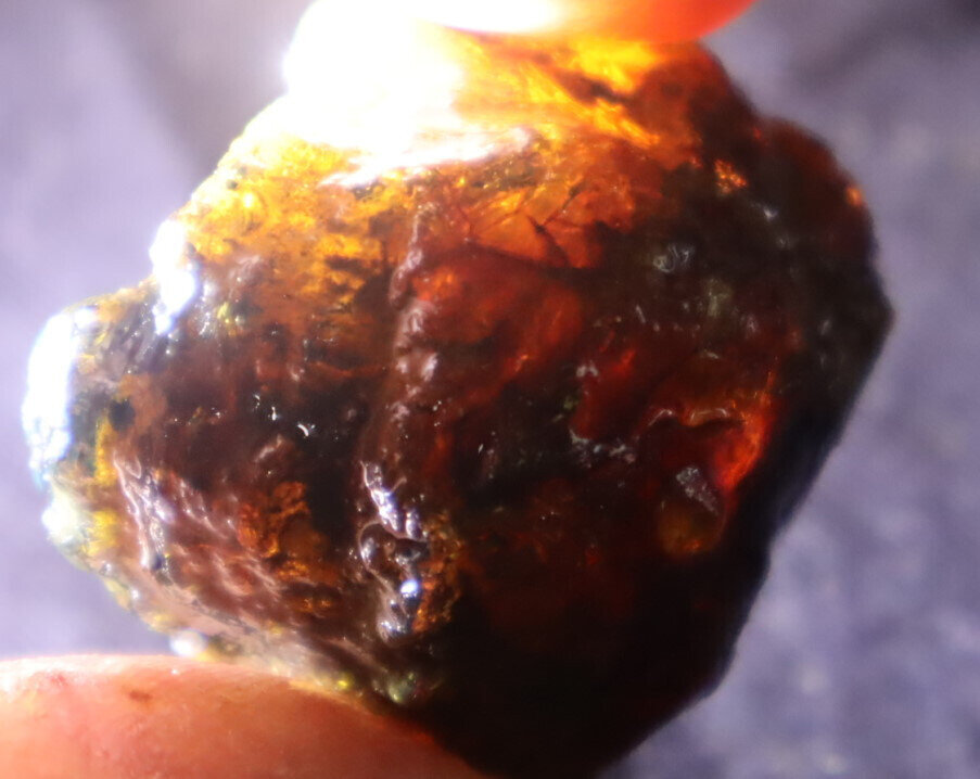 Rarest Natural Dominican Translucent Deep Blue Amber Rough Specimen 31mm 14.3g – photo 6