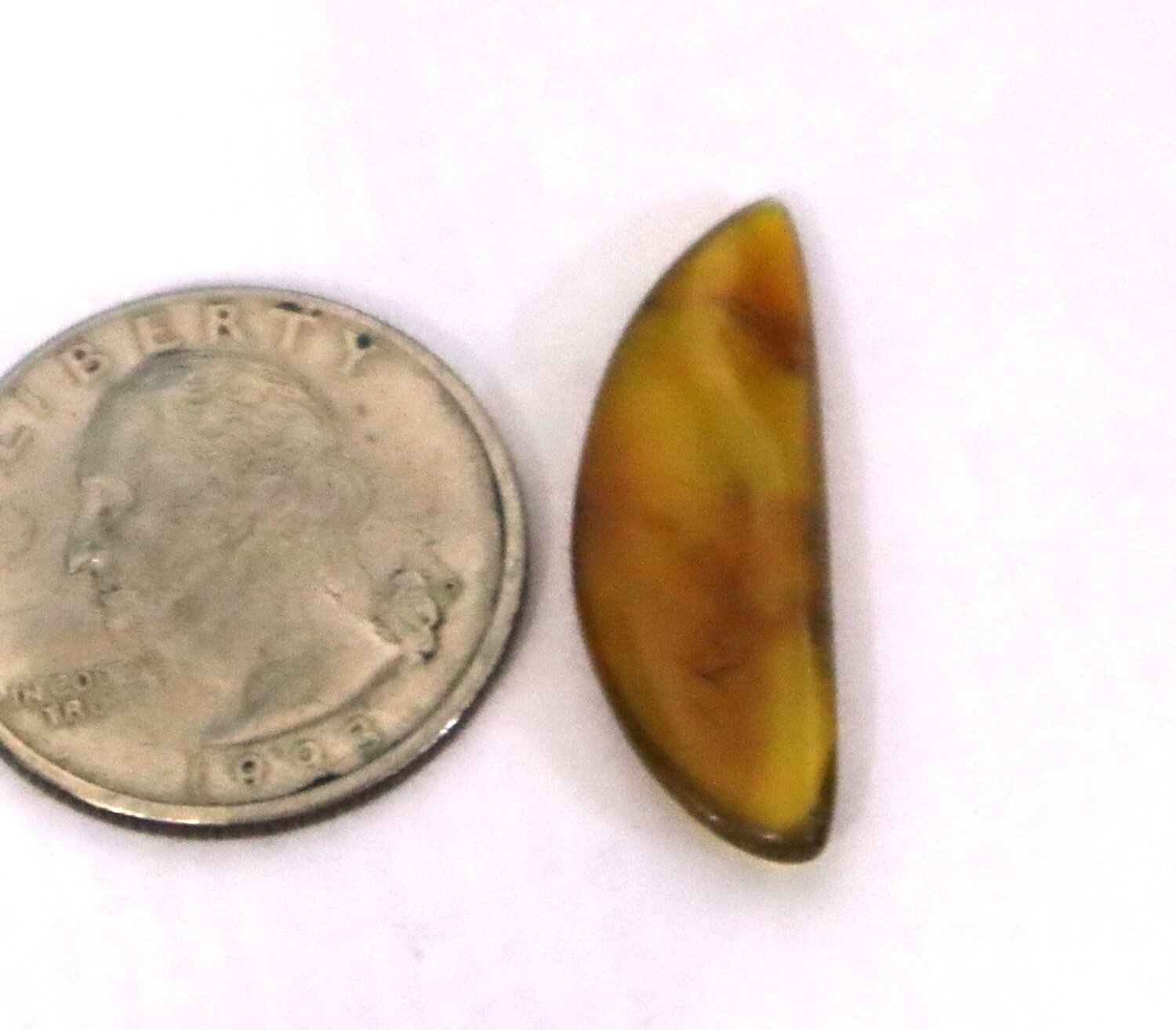 Finest Natural Dominican Clear Yellow Blue Amber Polished Stone 30mm – photo 7