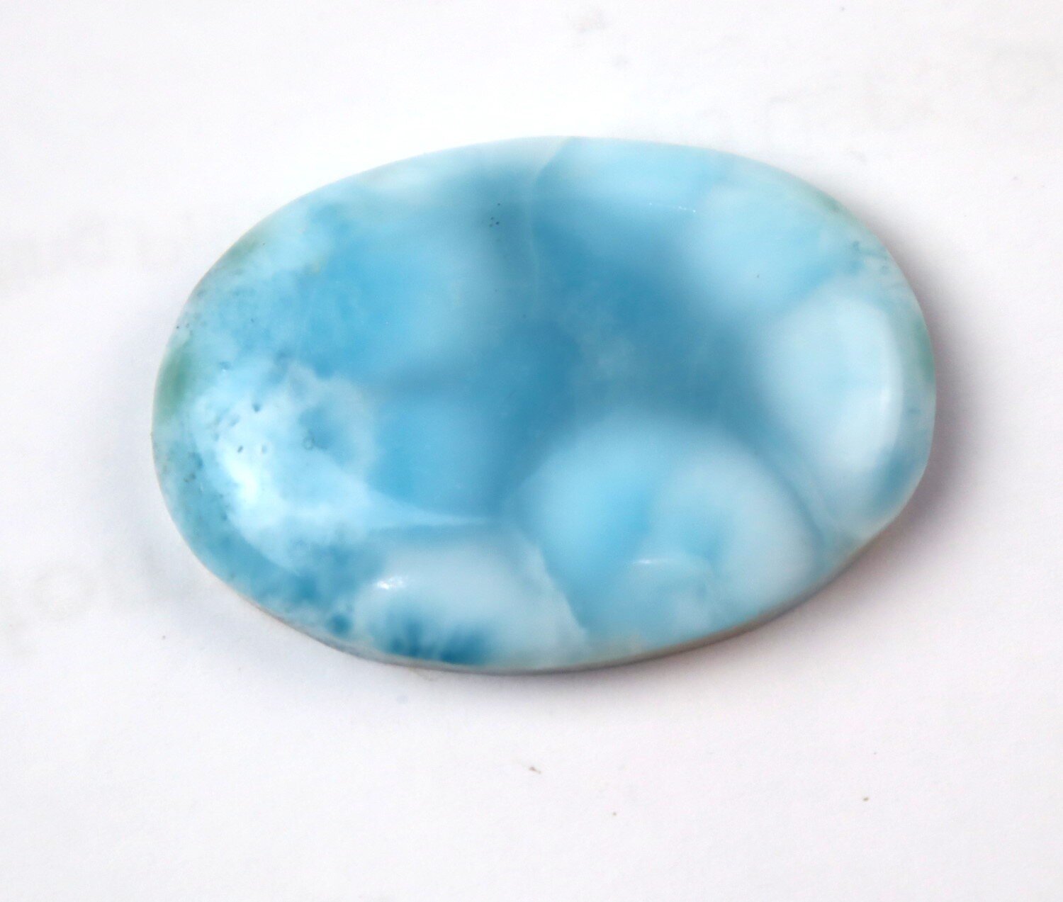 Charming Design Natural Sky Blue Larimar Cabochon 34mm – photo 7