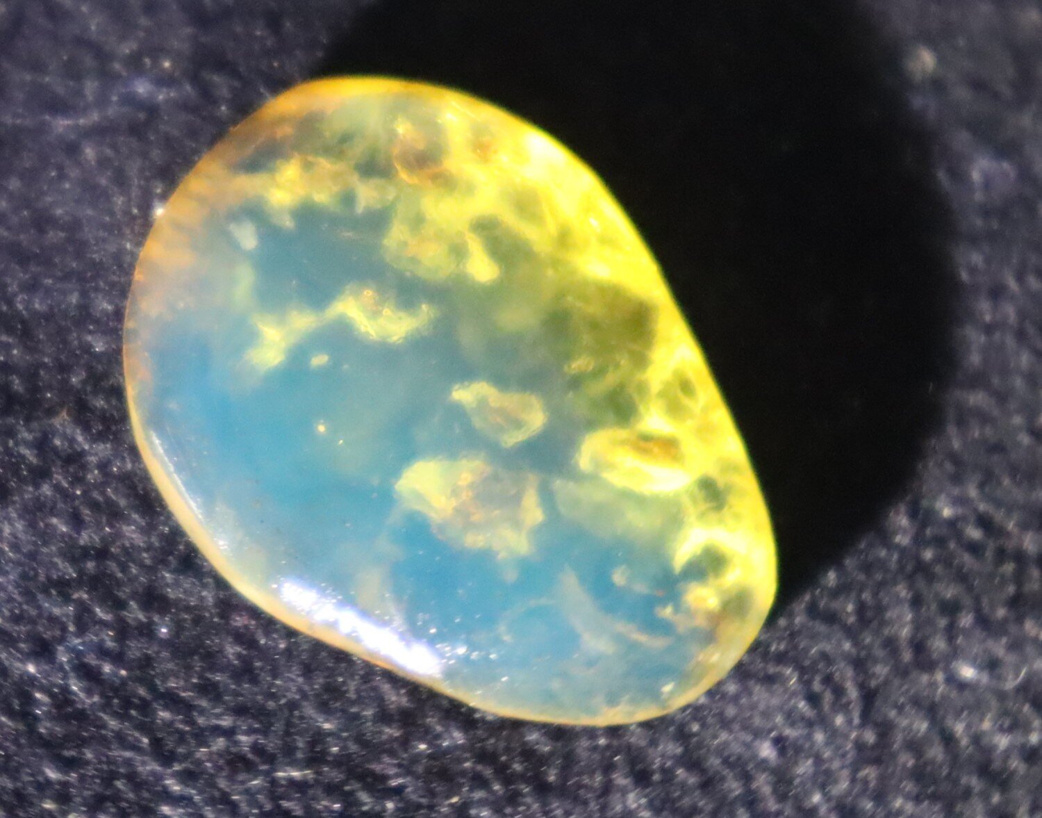 Lovely Natural Clear Sky Blue Amber Cabochon polished stone 24mm