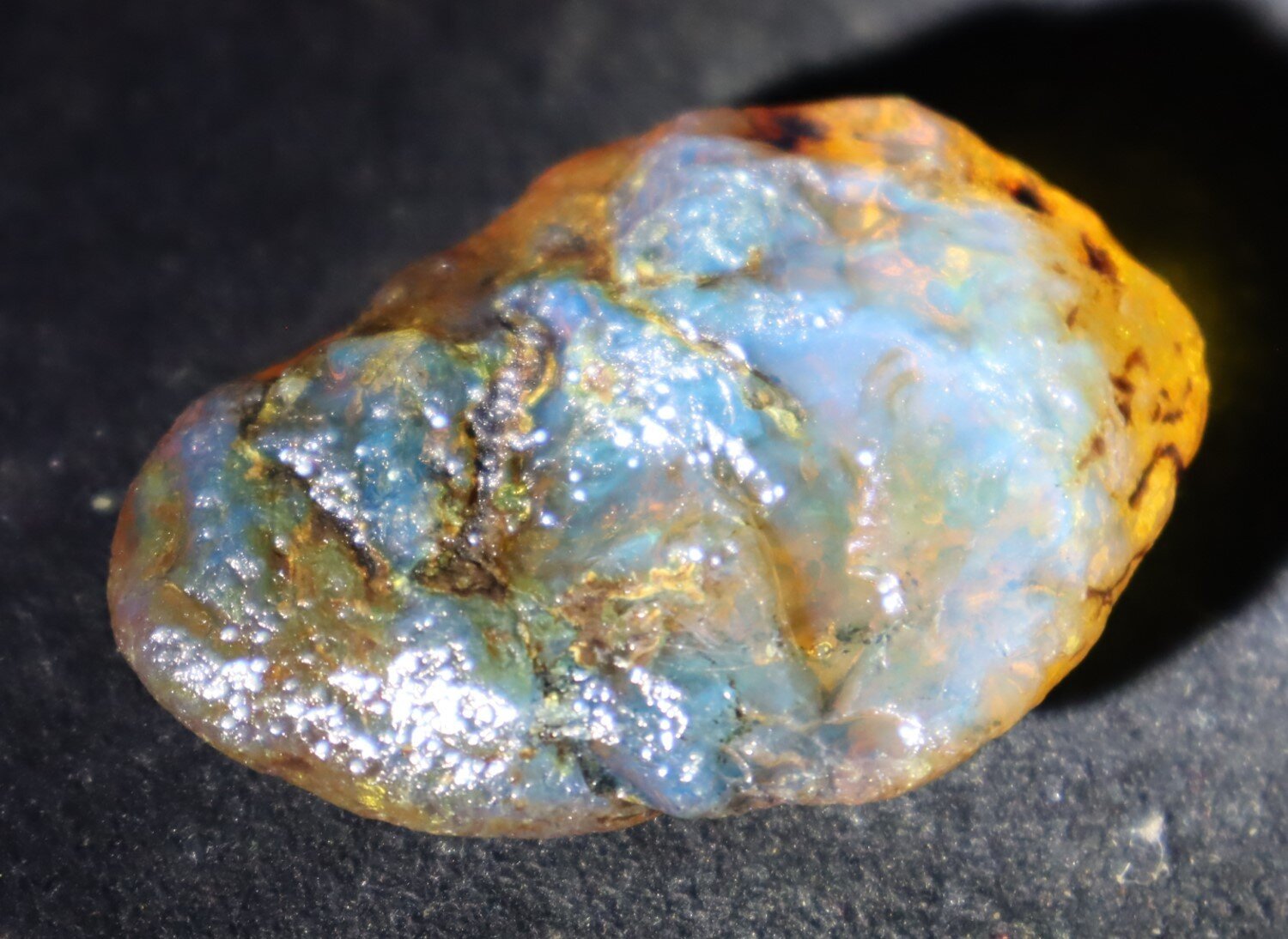 Exquisite Natural Dominican Clear Green Blue Amber Rough Specimen 51mm 18g – photo 6