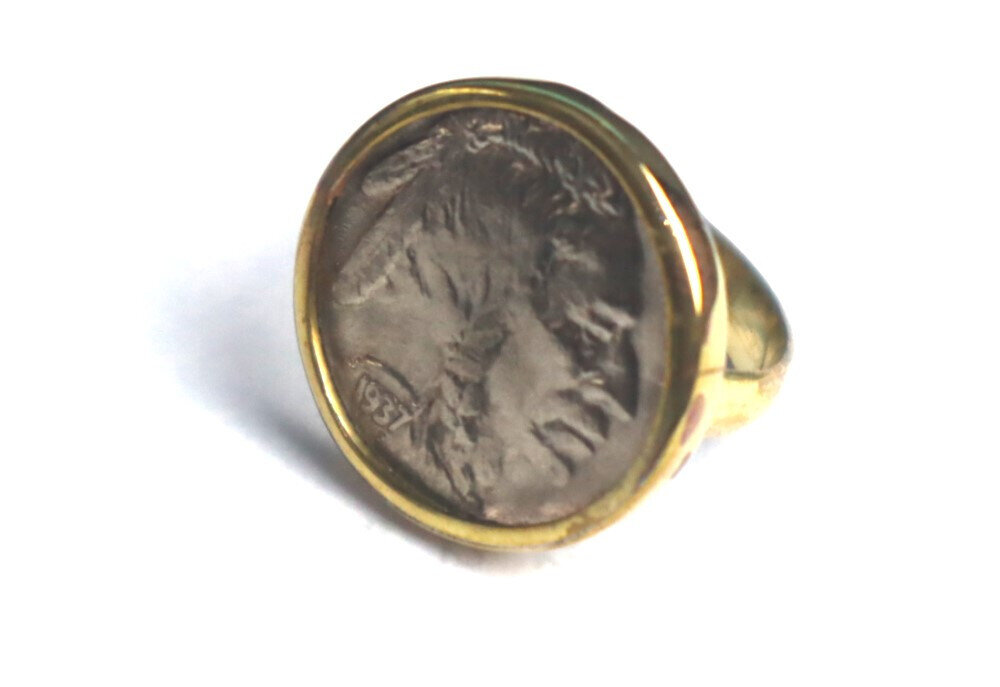 Iron Tail (Sioux), Two Moons (Cheyenne), and Big Tree (Kiowa) Coin Ring – photo 3