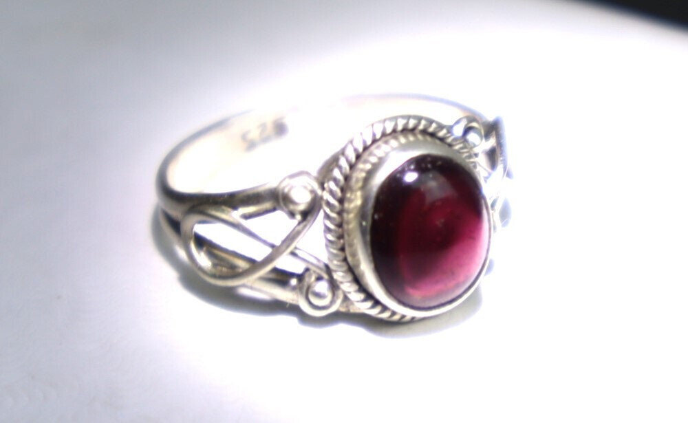 Finest Small Oval Red Spinel .925 Sterling Silver Ring #7 – photo 8