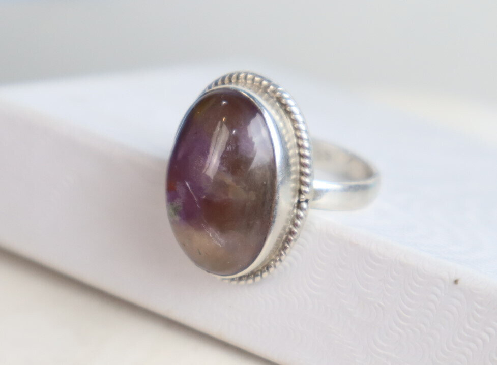 Charm. Design Clear Light Purple Amethyst 925 Sterling Silver Ring #6.5 – photo 4