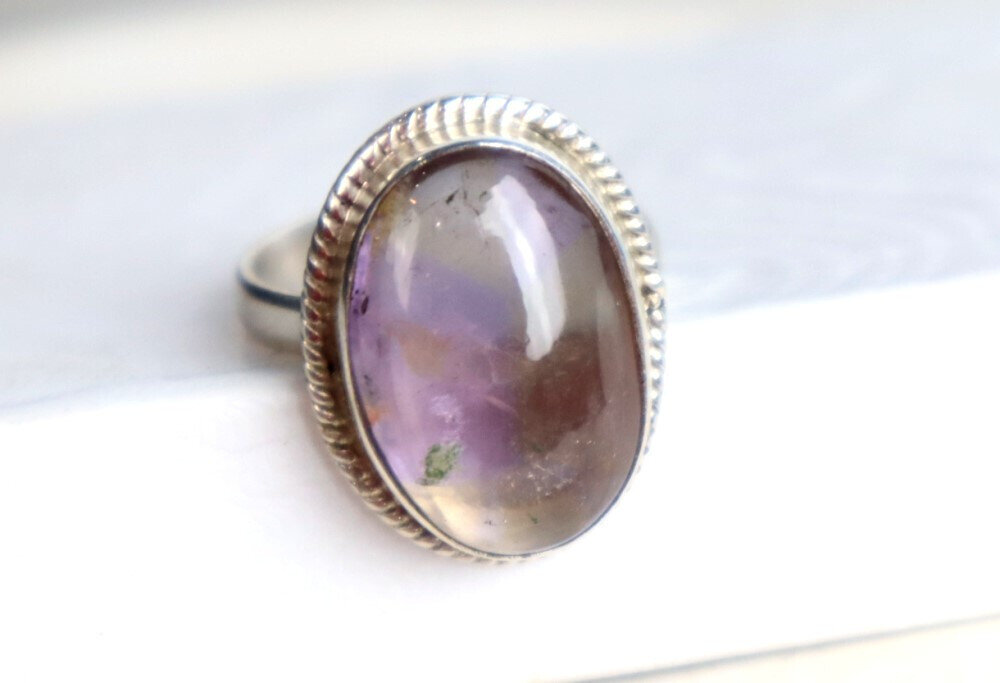 Charm. Design Clear Light Purple Amethyst 925 Sterling Silver Ring #6.5 – photo 5