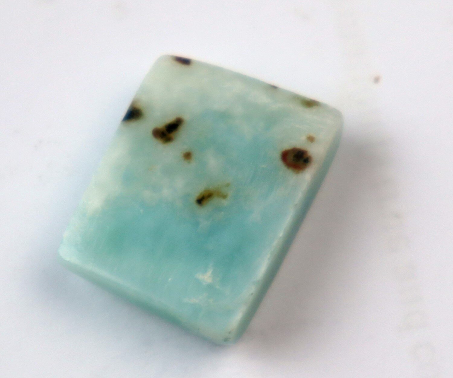 Beautiful Natural Green Blue Larimar Trapezoid Cabochon 22mm – photo 3