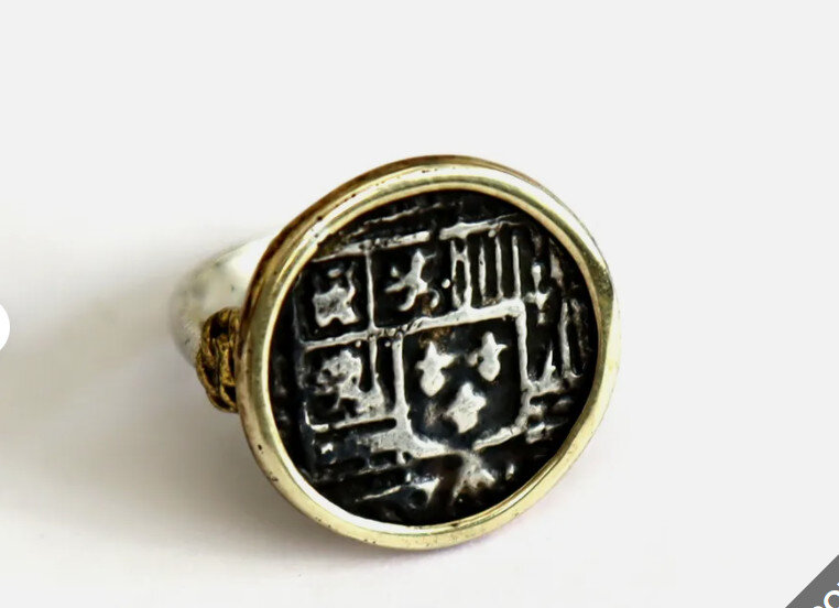 Atocha SPAIN COLONIAL PIRATE Shipwreck COIN .925 Solid STERLING SILVER RING #8 – photo 2