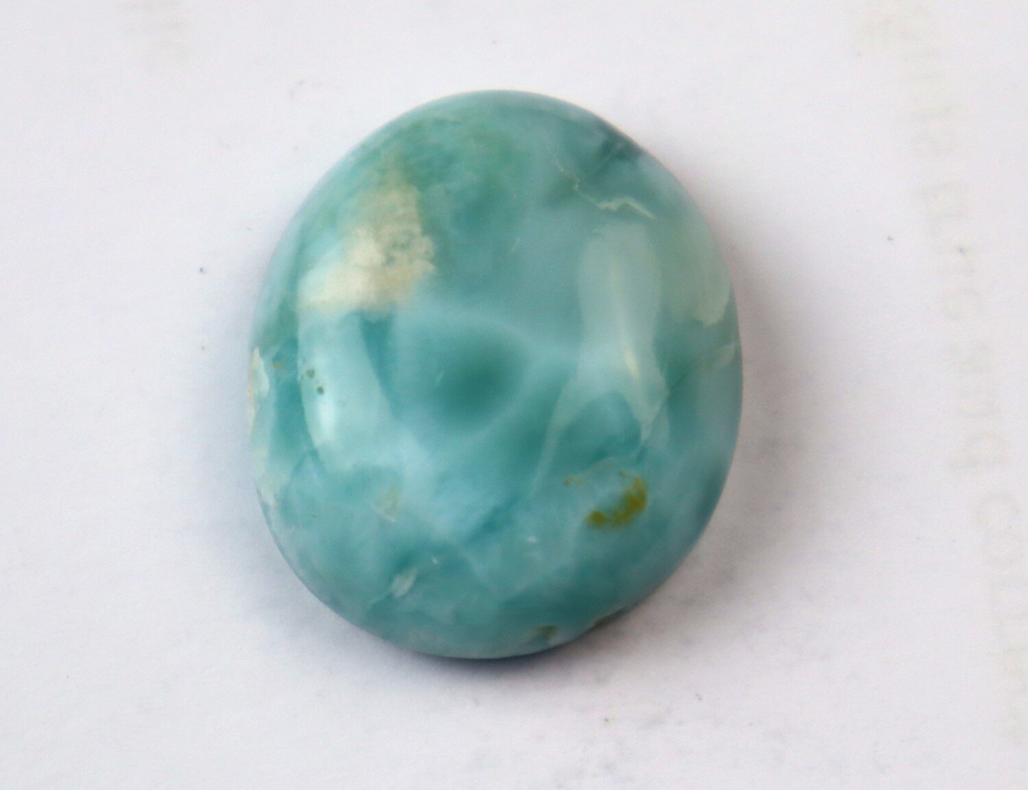 Charming Design Natural Sky Blue Larimar Oval Cabochon 26mm – photo 4