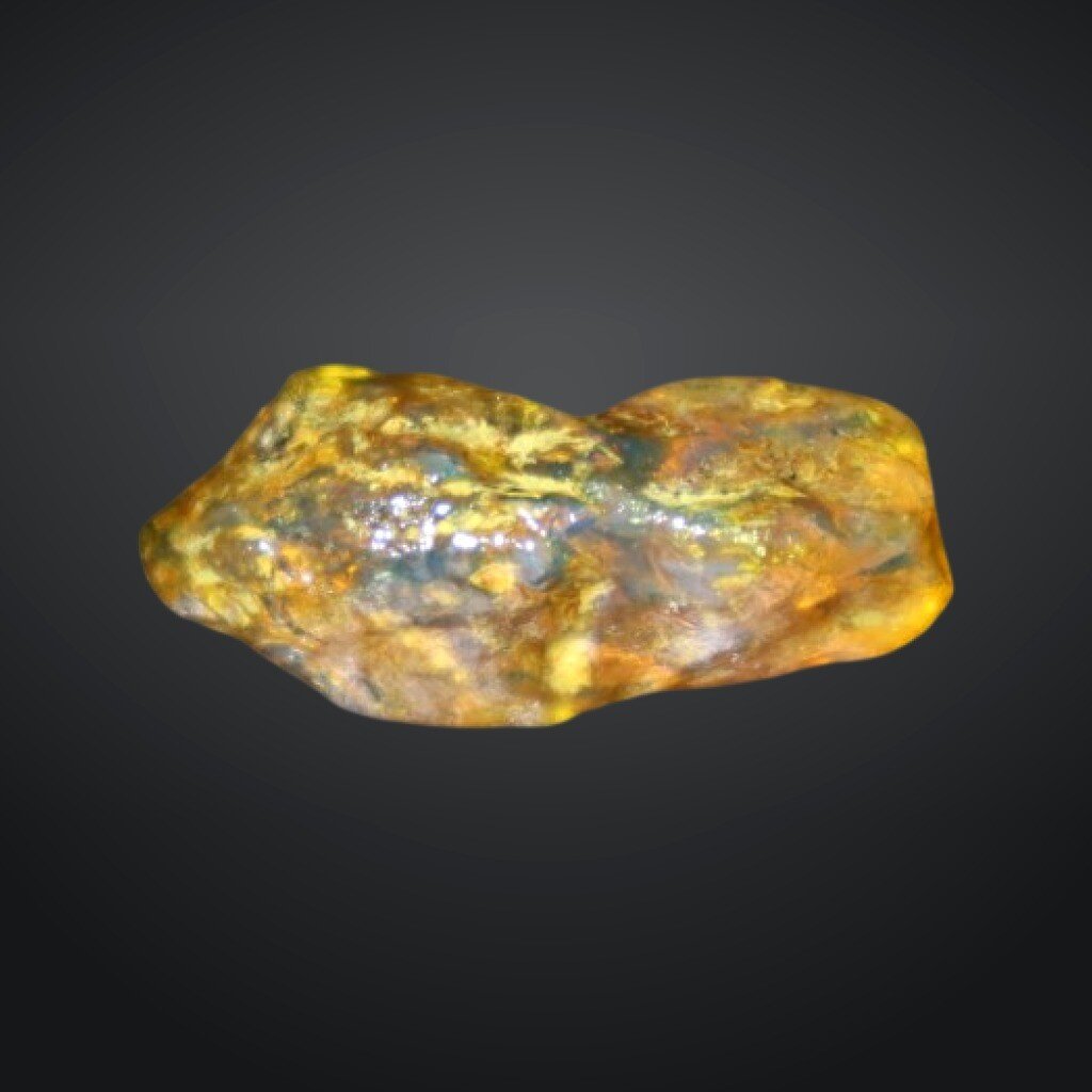 Natural Dominican Blue Amber Rough Specimen 35mm 3.6g Yellow – photo 4