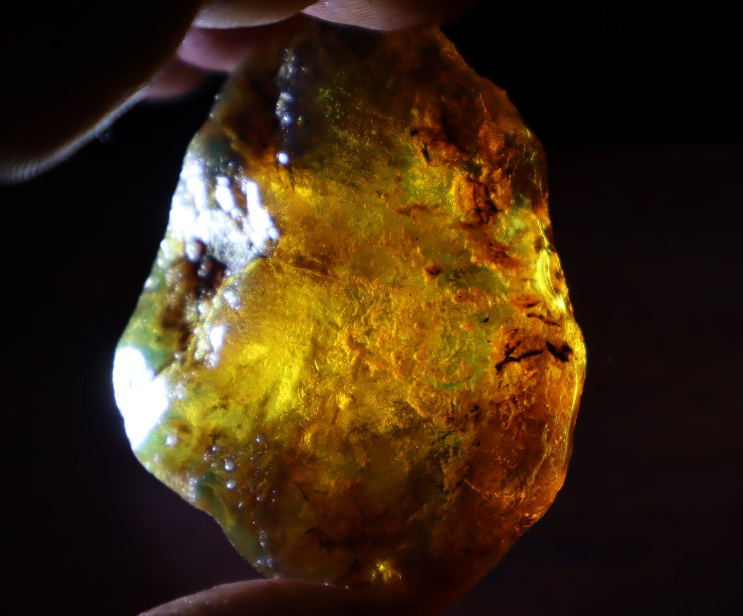 Natural Dominican Blue Green Amber Rough Specimen 60mm 20.5g Clear – photo 13