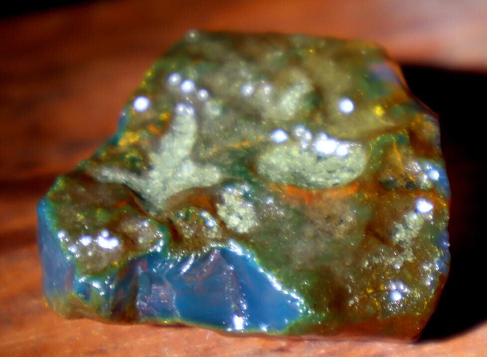 Finest Natural Dominican Clear Sky Blue Amber Rough Specimen 32mm 7.5g