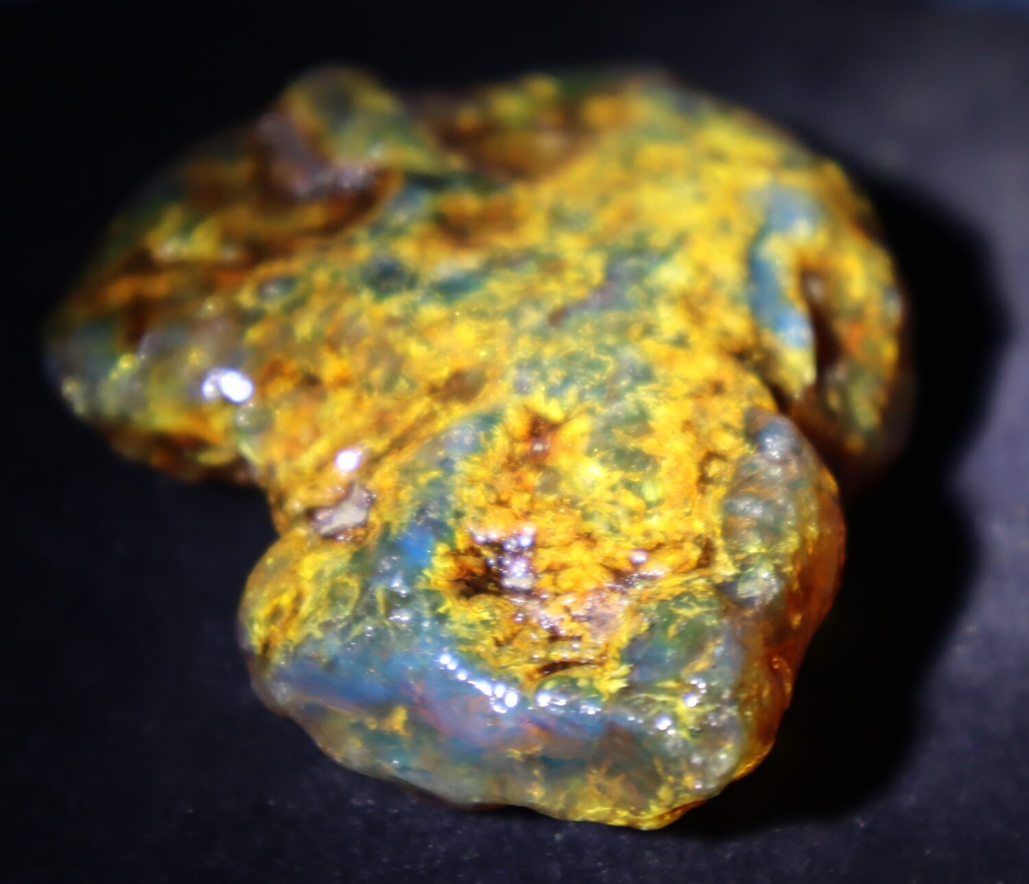 Beautiful Natural Dominican Translucent Green Blue Amber Rough Specimen 66mm 35g – photo 13