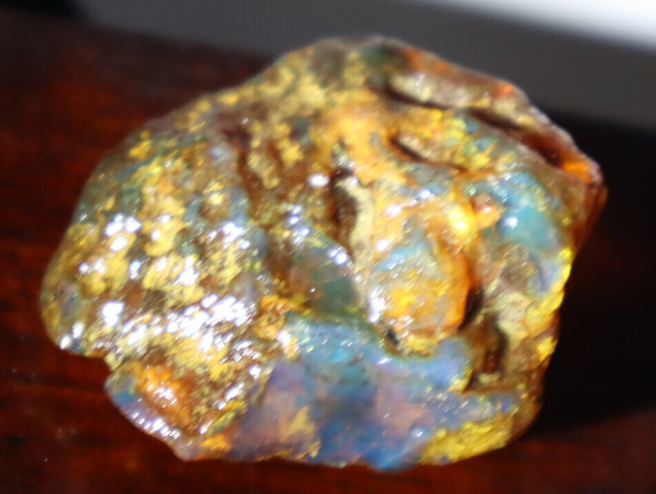 Impressive Nat.Dominican Clear Sky Blue Yellow Amber Rough Specimen 44mm 16.5g – photo 6