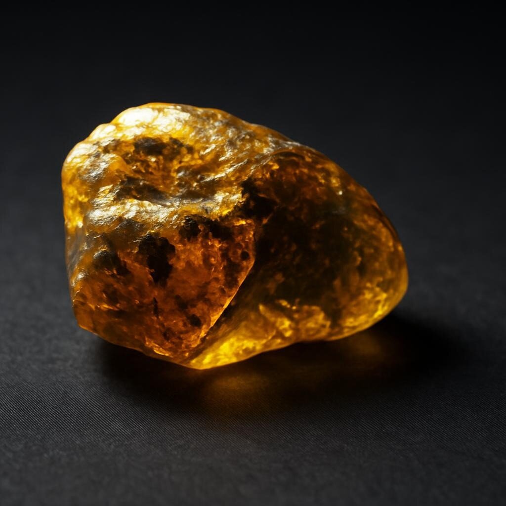 Beautiful Orange Green Dominican Amber Rough Specimen Chunk 54mm 18.5g – photo 8
