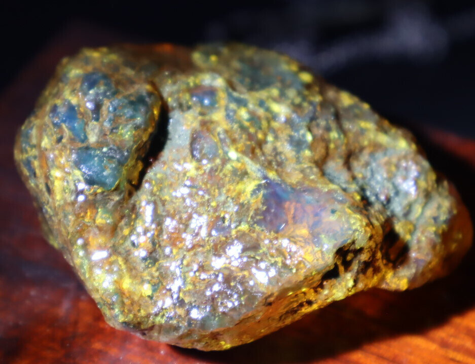 Finest Dominican Crystal Clear Light Blue Yellow Amber Rough Specimen 65mm 38.6g – photo 7