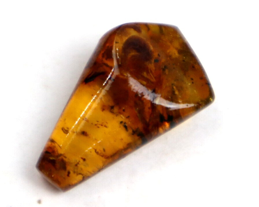 Rarest Natural Dominican Clear Orange Brown Amber Polished Pendant Stone 24mm – photo 8