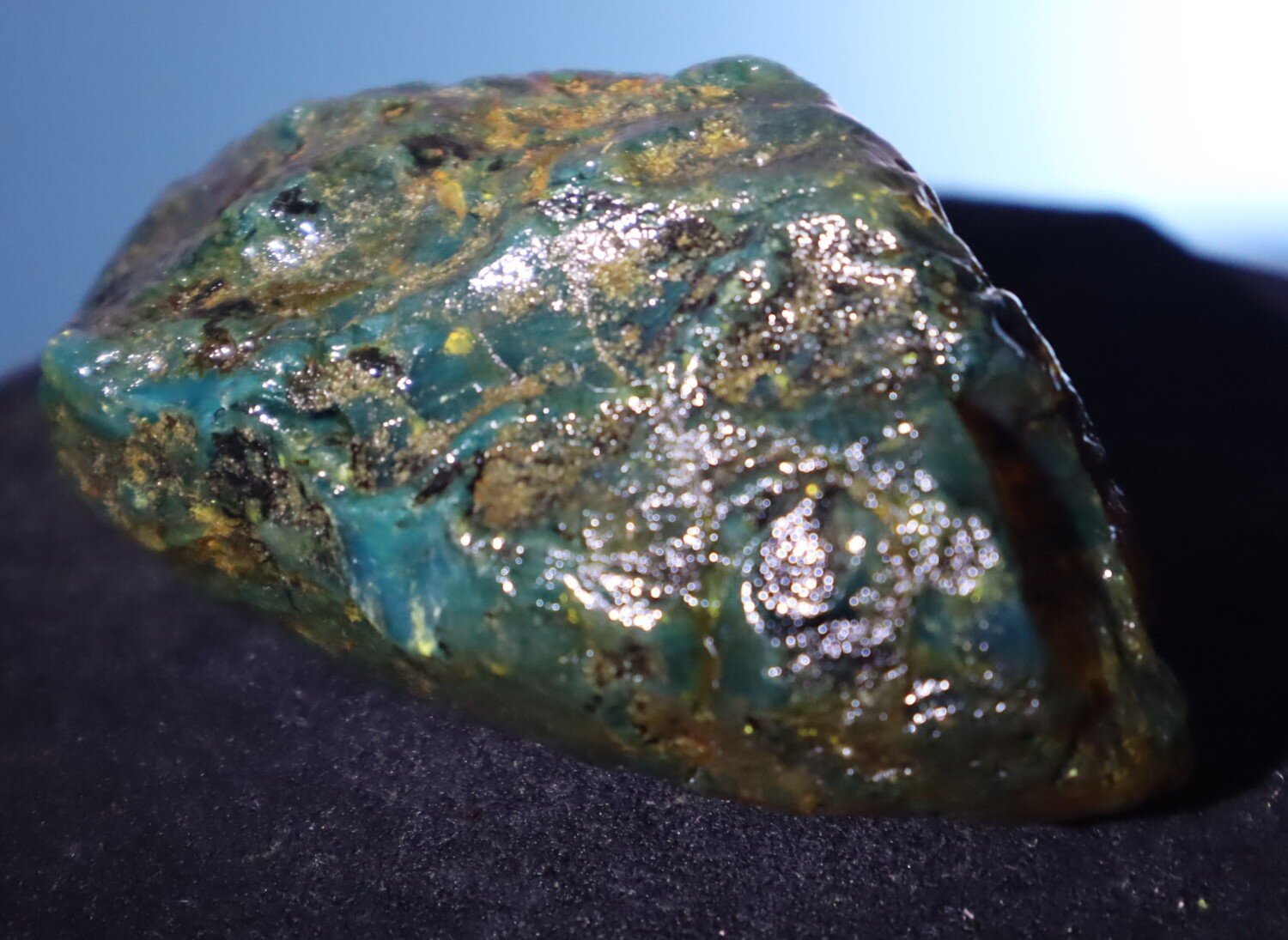 Beautiful Natural Dominican Clear Green Blue Amber Rough Specimen 75mm 59g – photo 12