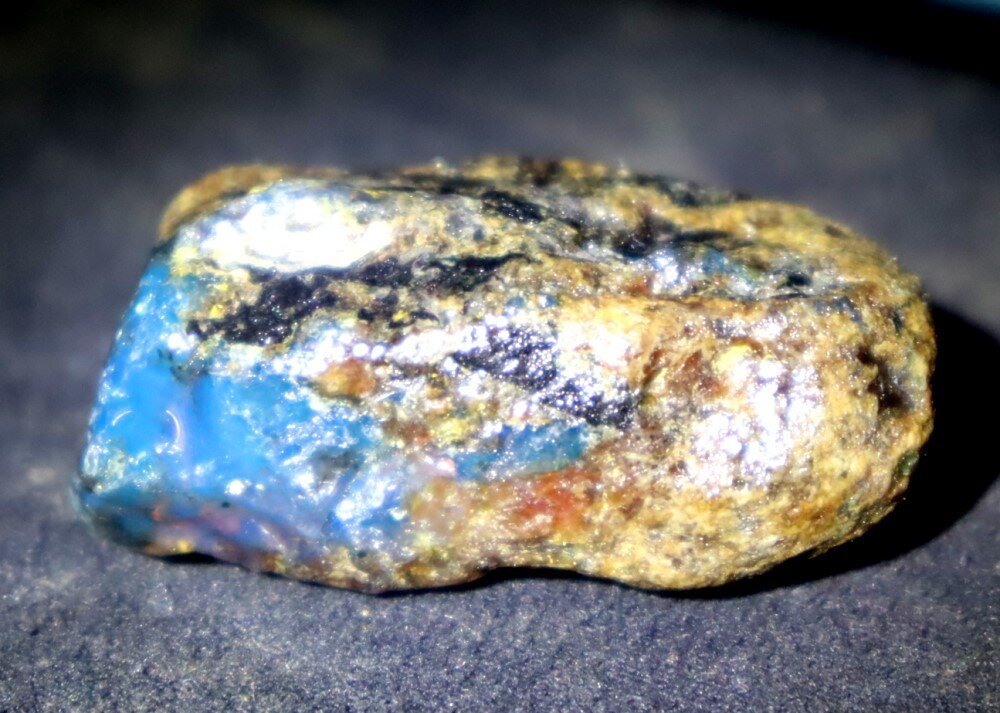 Exquisite Natural Dominican Translucent Deep Blue Amber Rough Specimen 42mm 12.8 – photo 3
