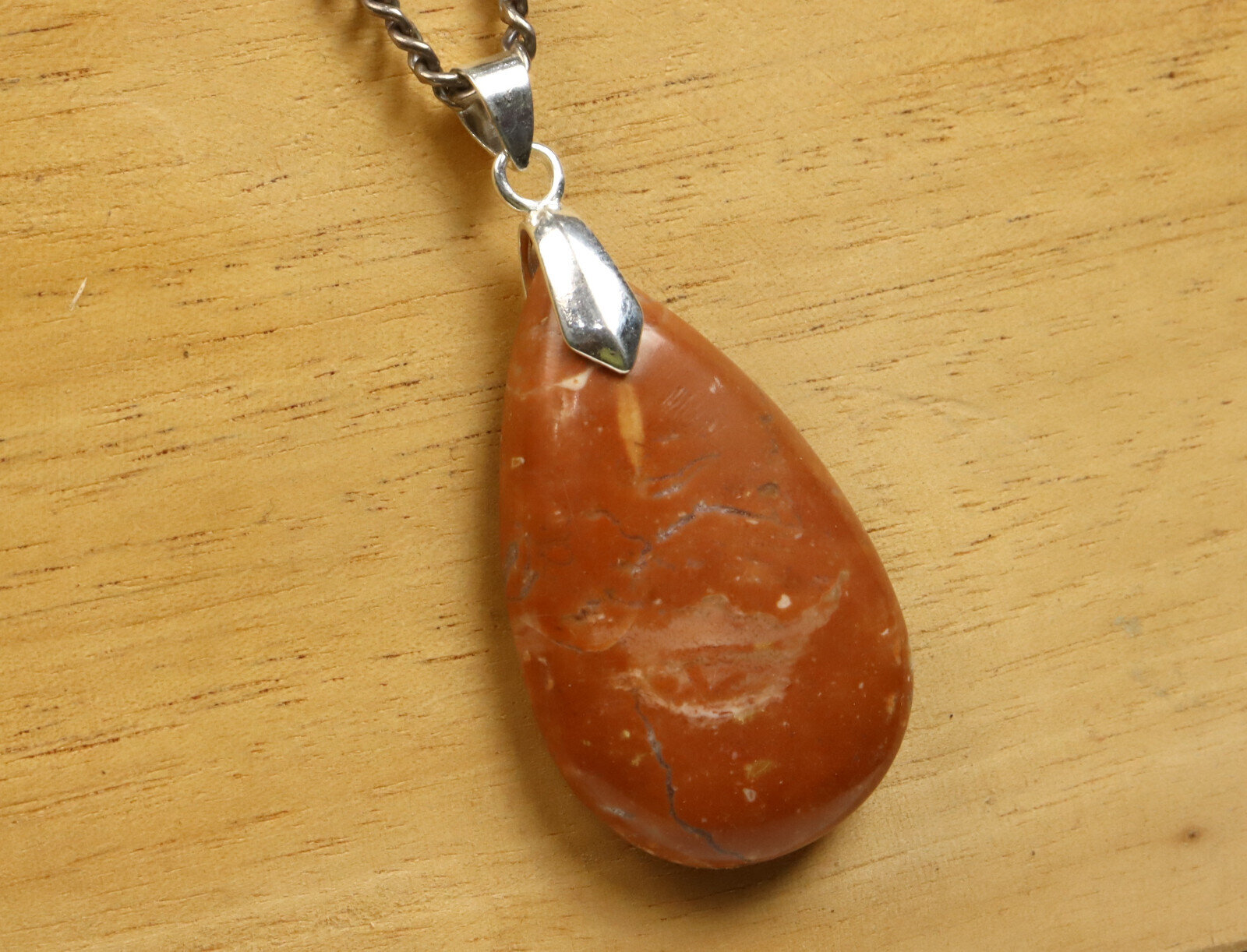 Finest 2.1inch Natural Smoky Red Jasper Pendant 53mm – photo 7