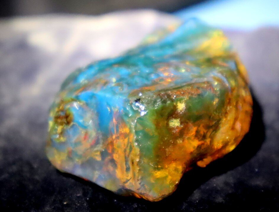 Excellent Nat. Dominican Crystal Clear Green Blue Amber Rough Specimen 50mm 18.5 – photo 7