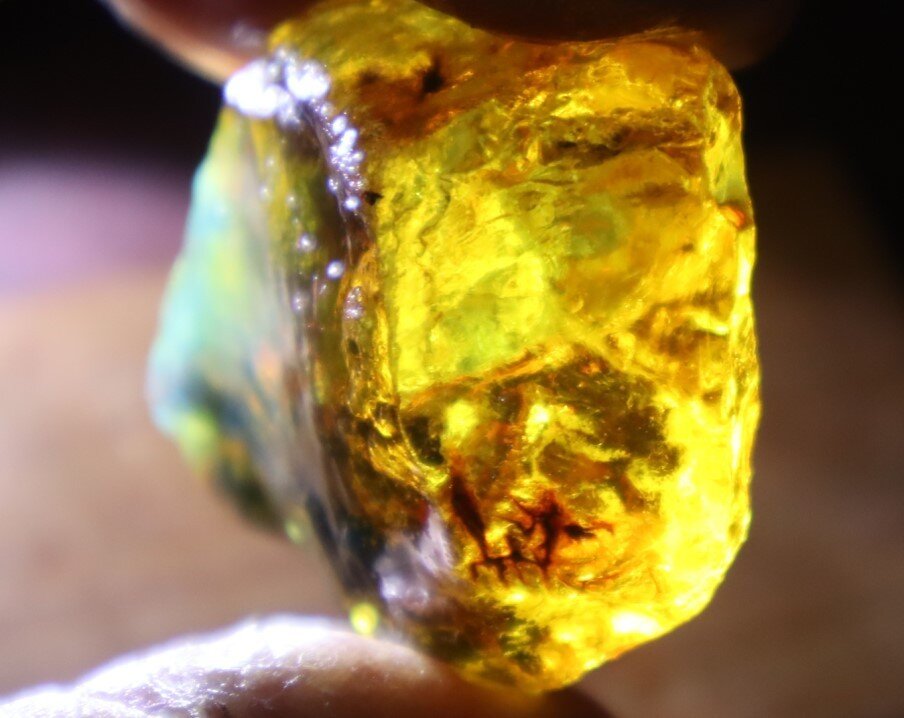 Excellent Nat. Dominican Crystal Clear Green Blue Amber Rough Specimen 50mm 18.5 – photo 16