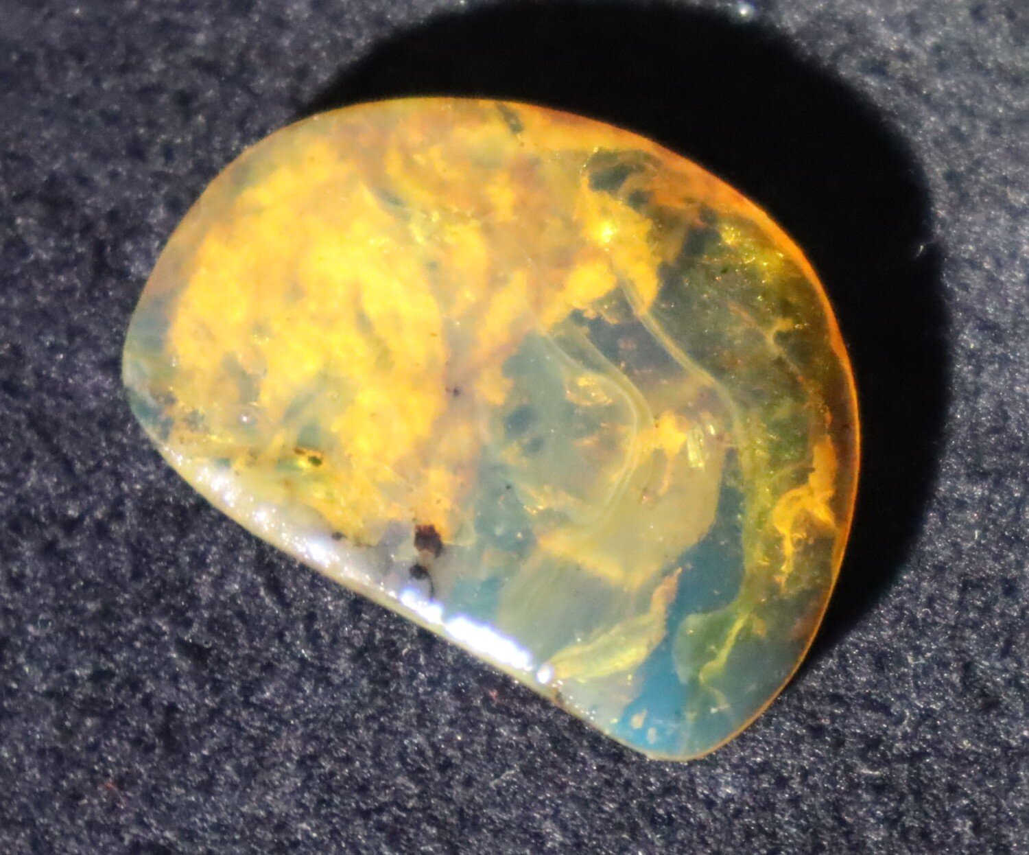 Natural Translucent Sky Blue Amber Cabochon 25mm free drilling and hook – photo 7