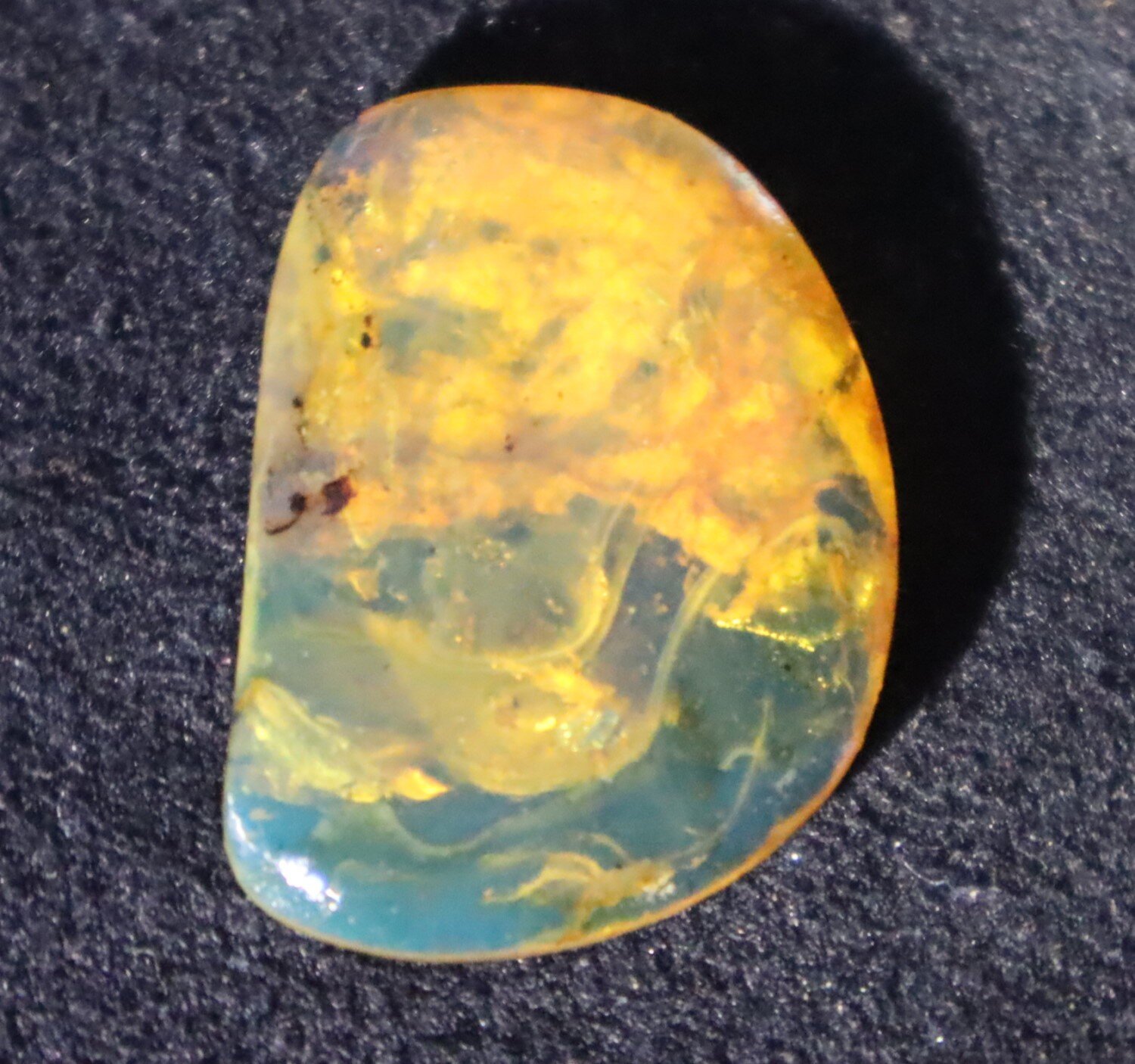 Natural Translucent Sky Blue Amber Cabochon 25mm free drilling and hook – photo 9