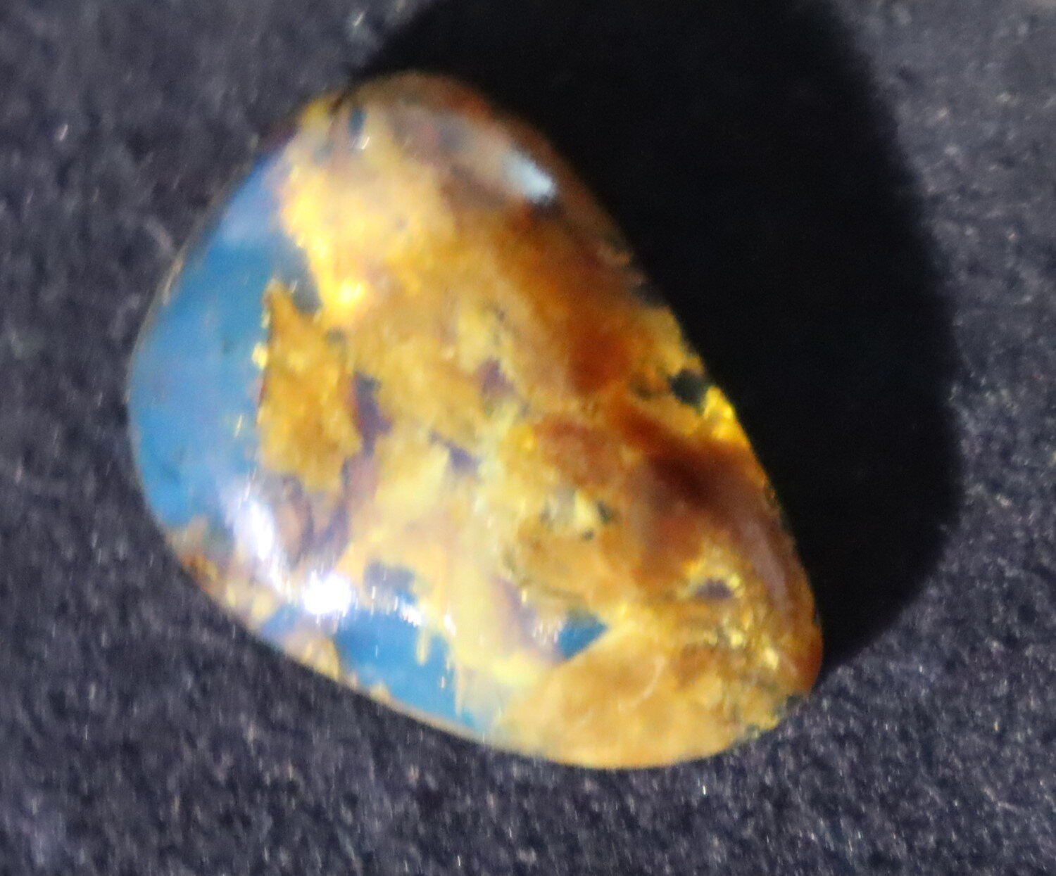 Charming Design Natural Translucent Sky Blue Amber Cabochon 24mm – photo 9