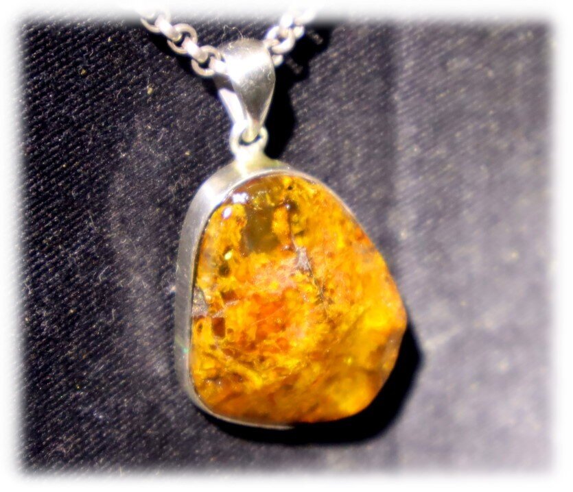 Charming Natural Translucent Brown Orange Amber 925 Sterling Silver Pendant 36mm – photo 7