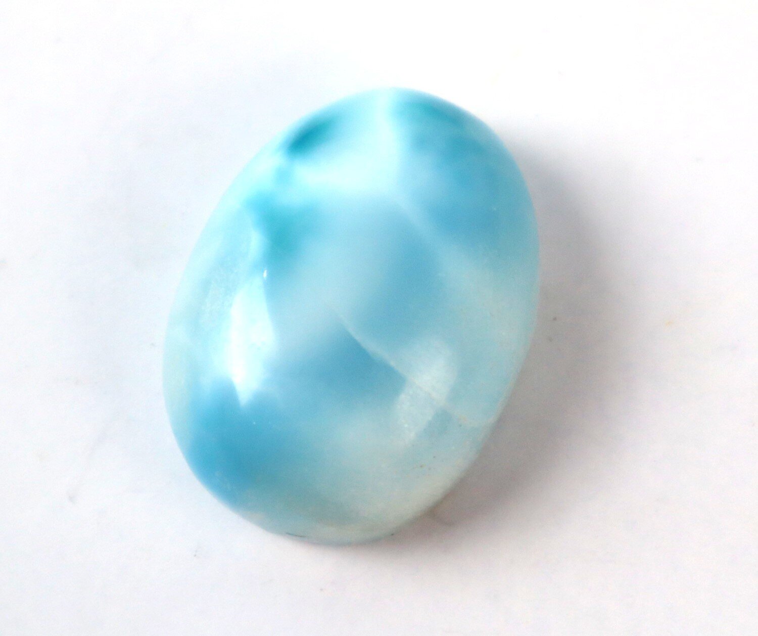 Exquisite Natural Sky Blue Larimar Oval Cabochon 26mm – photo 7
